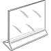 Clear-Ad - LHB-1185 - Double Sided Acrylic Upright Sign Holder 11x8.5 - Table Menu Card Display Stand - Plastic Picture Frame in Bulk (Pack of 6)