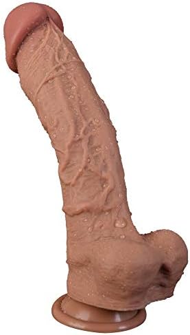 Hh001 10 in Safe Real Soft Simulation Strong Suction SE Toy G Stick Didlen for Women Men Handsfree, Flesh