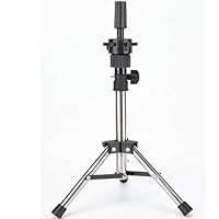 Wig Mannequin Head Stand Tripod,FFLIN Adjustable Mini Training Head Holder for Cosmetology Hairdressing (14-21inch,Stainless Steel)