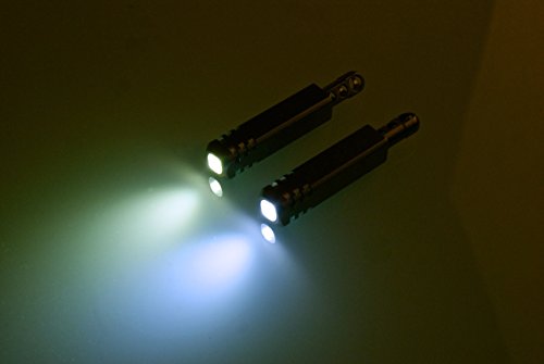 TEC Accessories Pixel Ti Microlight - Precision Machined Titanium Keychain LED Flashlight (Cool White Color) - Ultra Light Keychain Flashlight with Replaceable Batteries for EDC by