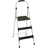 Cosco Signature Step Stool Three-Step Aluminum with Plastic Steps