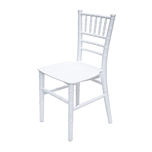 Stackable White Polypropylene Chiavari Kid Chair-White