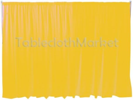 Polyester Backdrop 10 Ft Drape Background Pipe Display Curtain 120 x 60 Gold