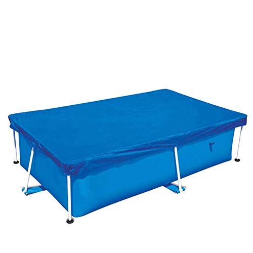 Shinyzone 260x170x61 Swimming Rectangular Pool Cover with Rope Ties,Durable Tarpaulin Dustproof Rainproof Windproof Reinforced for Rectangular Above Ground Swimming Pool,Blue