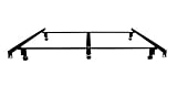 Milliard Super Heavy Duty Metal King Bed Frame with Rug Rollers and Double Rail Center Support