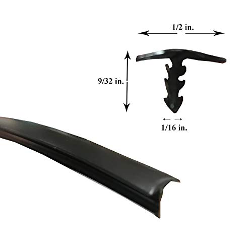 T-Molding Arcade Mame - Smooth Black - 1/2" - 20'