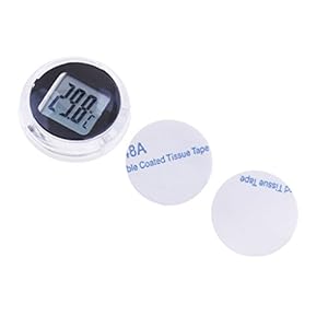 motorfiets fiets elektronische temperatuurmeter meter mini digitale thermometer – zwart