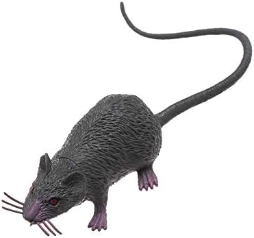 Ruan Fake Mouse Practical Jokes Funny Haunted House Halloween Scary Props Simulation Toys Plastic Lifelike Animal(grey)