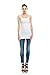 Nolabel WT361 5 Pack Women's Basic Active Long Length Adjustable Spaghetti Strap Cami Tank Top (3WH/2BK) 5Pack M