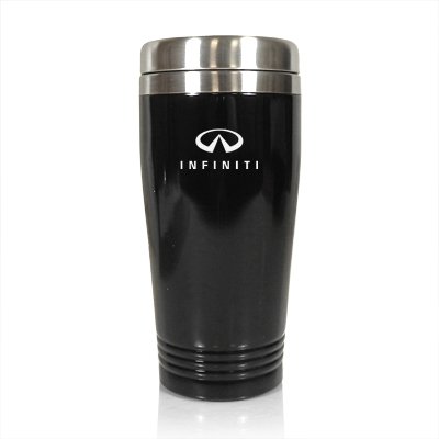 Infiniti black stainless steel travel tumbler mug