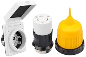 PEAKTOW Kit de sortie d'alimentation marine 30 A avec protecteur de cordon de démarrage, NEMA L5-30P et L5-30R, 125 V 30 A Tw