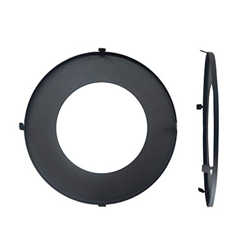 JULLISON Exchangeable Bazel, Ultra-Thin Face Plate, Slim Ring 4 Inch LED Slim Panel Light, Decorative Exterior Trim, 8 Packs, Black