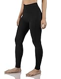 ODODOS Women's Mid Waisted Tummy Control Yoga Pants,Full-Length Leggings with Inner Pockets