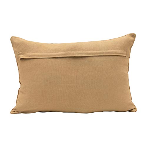 Creative CoOp 18" L x 12" H Woven Jute Lumbar w/Gold Thread