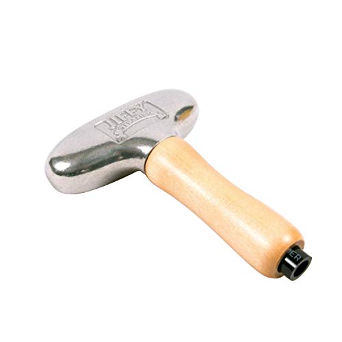 Jiffy Steamer 0256 metal steam head with wooden handle.
