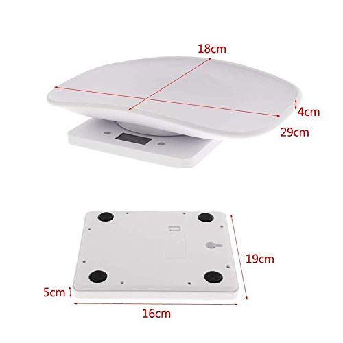 Aochol Digital Pet Scale，LCD Electronic Scales for Measure Baby, pet, Dog Food,High Precision pet Electronic Scale, Capacity up to 10 kg /22 lb(White) - Thumbnail 2