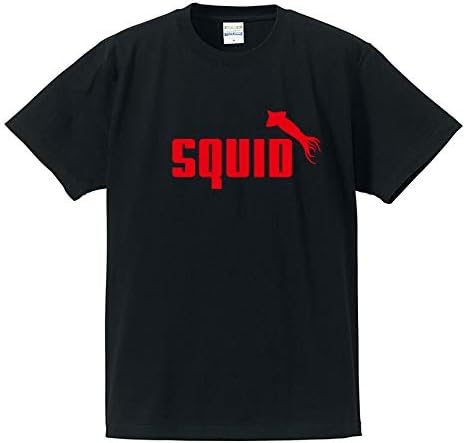 Amazon オーナー ｔシャツ イカ Squid ジャンピング 半袖 デザイン 犬屋 ブランド 春夏 メンズ レディース ルームウェア 魚 釣り 夏 サマー 夏休み Tシャツ カットソー 通販