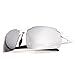MOTELAN Men's Polarized Sunglasses for Driving Fishing Golf Metal Glasses UV400 Mirror Silver