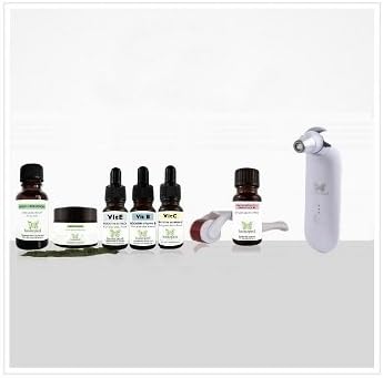 Total Essentials Pack - GREEN HERB SKIN PEEL, VITAMIN E, B &amp; C Serum, REGENERATIVE CELL GROWTH SERUM KIT, MICRODERMABRASION KIT
