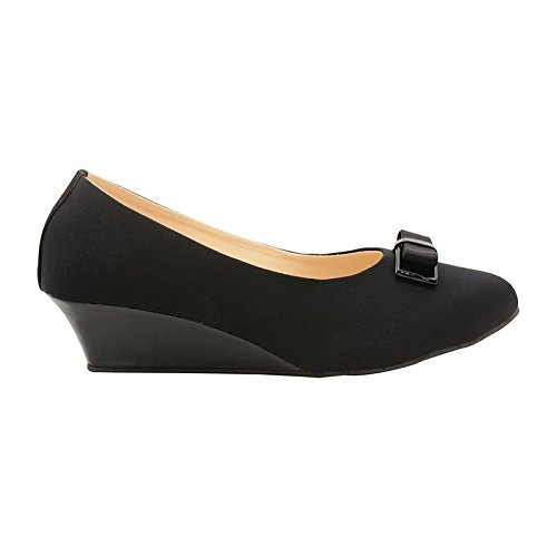 elle wings women's black elegant fashionable lycra platform bellies shoes