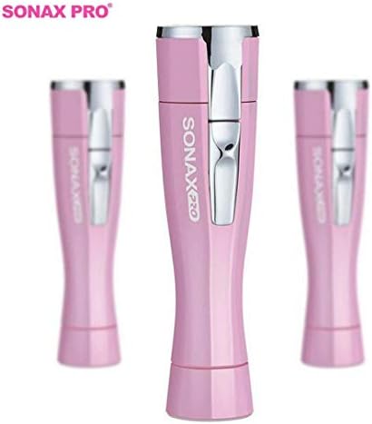 Nasudake Facial Hair Sensitive Remover for Women, Electric Painless Hair Shaver with Portable for Upper Lip/Cheeks/Chin/Neck and Full Body, Battery-Operated Design with Free Brush (Pink)