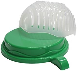 Simple Design Salad Cutter Bowl Fast Salad Maker,Vegetable and Fruit Salad Chopper in 60 Seconds by Carmaxs (Green)