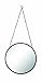 Creative Co-Op Round Metal Framed Mirror with Chain