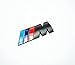 PB-Autoparts M3 Matt Black Metal Badge Decal Emblem For BMW Size 8.5x3.5cm