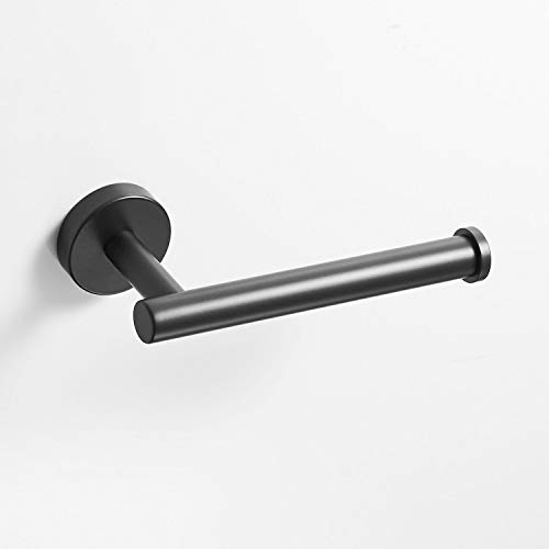 Bathroom Hardware Set 12''Towel Bar, Toilet Paper Holder, Towel Ring, Robe Hook,Black Wall Mounted Bath Hardware Accessory Set