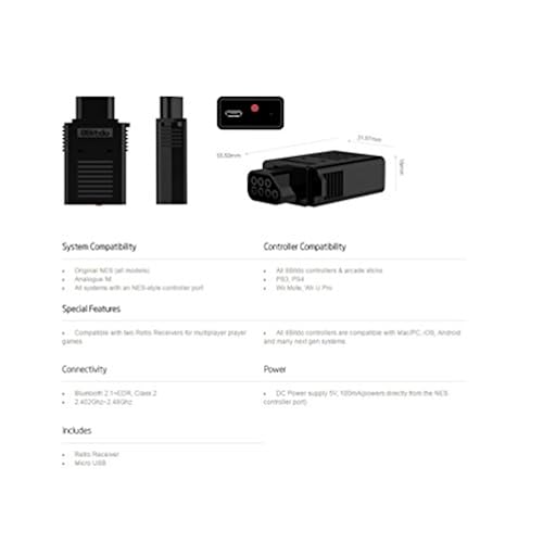 8Bitdo Retro Receiver - NES Video Games, Retro Gaming & Microconsoles, Nintendo NES, Accessories