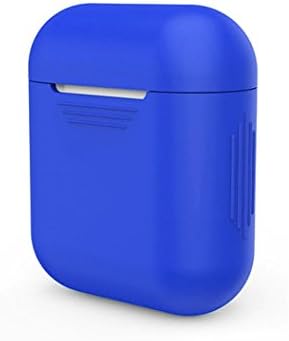 Prettymenny Protective Case, Soft Silicone Shock Proof Protective Cover Case For Apple AirPods Earphones (Blue)