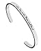 Kendasun Jewelry I Love You to the Moon and Back Inspirational Messaged Cuff Bracelet Bangle (White)