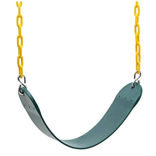 Sunnyglade 2PCS Swings Seats Heavy Duty with 66" Chain, Playground Swing Set Accessories Replacement with Snap Hooks, Support 250lb (Green) - Image 3