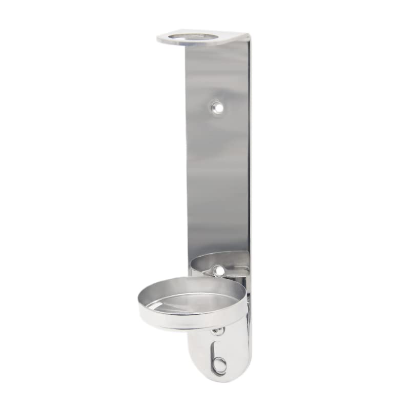 380ml Wall Mounted Single Chrome Silver dispenser bracket Ideal for Prija and Geneva Guild Bottles