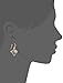 Amazon Collection 14k Gold Over Sterling Silver Pressed-Flower Heart Drop Earrings