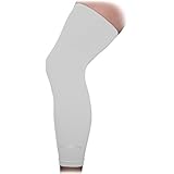 COOLOMG (1 Pair Basketball Compression Knee Sleeves Long Leg Sleeves for Kids Youth Adult White M
