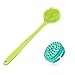 Silicone Body Shower Brush Soft Bath Back Scrubber with Long Handle for Women, Men, Elderly, Disabled Patients, Sensitive and All Kind Skins etc, Cellulite Massager, 2 Pack