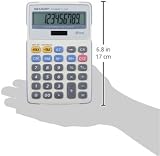 Sharp EL 334 Calculator Off-White 10 Digits 4 Key Memory Solar Battery view 5