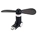 Pandawell OTG Micro USB Rotatable Mobile Phone Fan Portable Dock Cool Cooler Rotating Fan for Samsung Galaxy S7, S7 Edge,Note 7, LG G5 & Other Android Smart Phone - Black