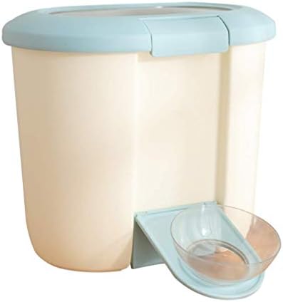 ペットフードコンテナ用ペット収納ボックス 容量11lbフリップ収納バケット透明蓋ビンドッグドライフィードボックスボウル