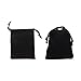 50 Pack Small Velvet Jewelry Bags with Drawstring Gift Pouch for Wedding Favor and Dice 3.4 x 2.5 inches (Black)