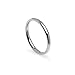 SILVERLINE JEWELRY 2mm Stainless Steel Prime Comfort Fit Unisex Wedding Band Ring Size 5, 6, 7, 8, 9, 10, 11, 12, 13 w/Gift Pouch (8.5)