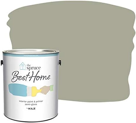 The Spruce Best Home by KILZ Interior Paint & Primer in One, Quiet Green, Semi Gloss, 1 Gallon