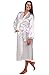 Alexander Del Rossa Womens Satin Robe, Long Dressing Gown, Large Pearl White (A0755CRMLG)