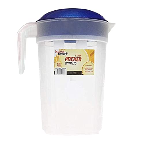 Water Pitcher, Tea Pitcher With Lid, 1.3 Gallon Pitcher, Drink