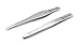 Tweezers Set - Tweezer Guru Stainless Steel Slant Tip and Pointed Eyebrow Tweezer Set - Flawless Precision for Facial Hair, Ingrown Hair, Eyebrows, Splinter and Blackhead Remover (Silver)