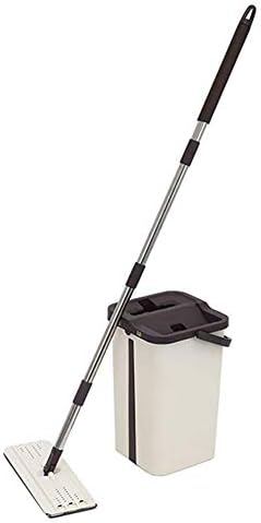 Hsdris Microfiber Mop Easy Wring flat mop for tile floor household wooden floor Separate wet and dry No need to wash your hands