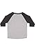 RABBIT SKINS Toddler Fine Jersey Raglan 3/4 Sleeve Baseball Tee, Vintage Heather/Vintage Smoke, 2T