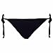 FITTOO Women's Sexy Low Cut Bikini Bottom Tie Sides Thongs Cheeky Booty T-Back Ladies Swimsuit Black S
