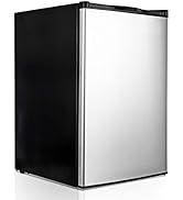 COSTWAY Compact Single Door Upright Freezer - Mini Size with Stainless Steel Door - 3.0 CU FT Cap...